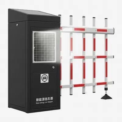 Solar Boom Barrier Gate with Smart Charging System for Outdoor Vehicle Access Control