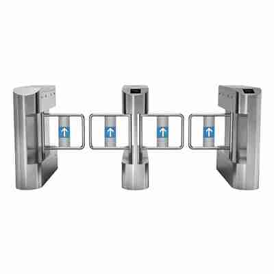 Buy Stainless Steel Swing Turnstile Gate , RFID Access Control Swing Gate For Commercial Entrances online manufacture